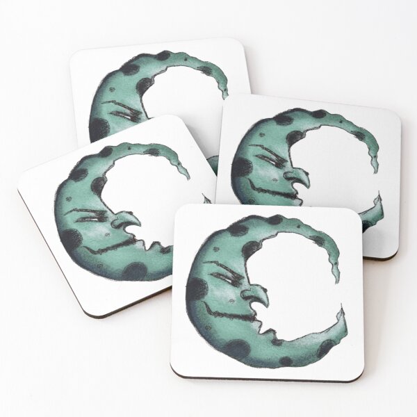 Item preview, whimsical moon sticker  designed and sold by ArtSaysItAll.