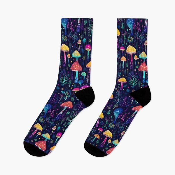 Item preview, Colourful Abstract Mushroom Repeating Print designed and sold by Georgina Gibson.