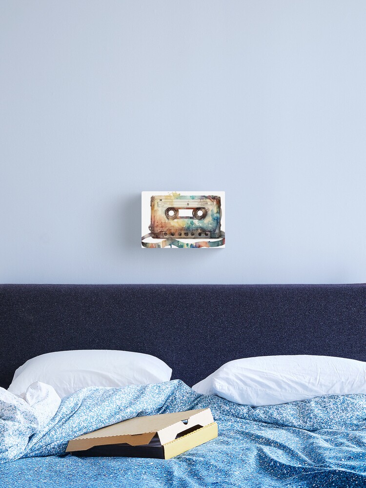 An 80s Cassette Tape in Watercolor - Old School Cool Canvas Print for Sale  by GVRDesign