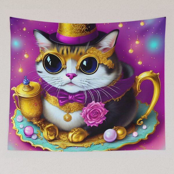Item preview, Sophisticated and Chic: Fancy Cat Art for Your Walls designed and sold by beben76.