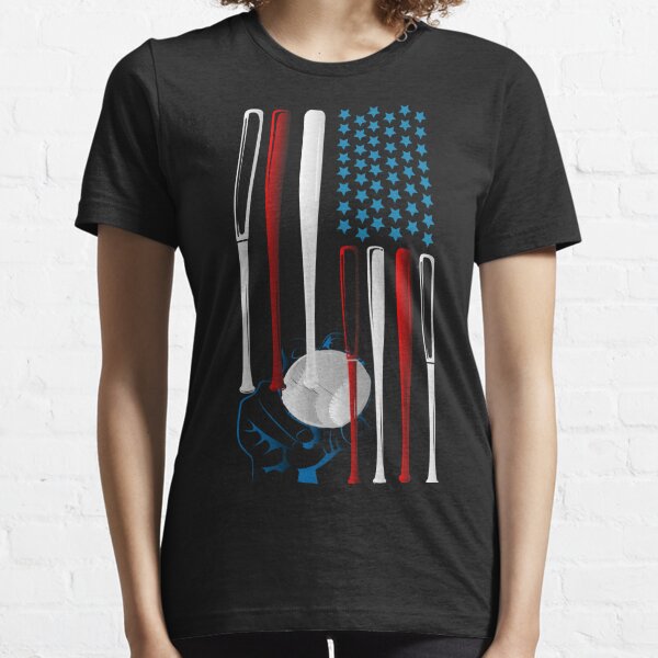 American Flag Shirt Womens T-shirt USA Vintage Baseball Raglan 