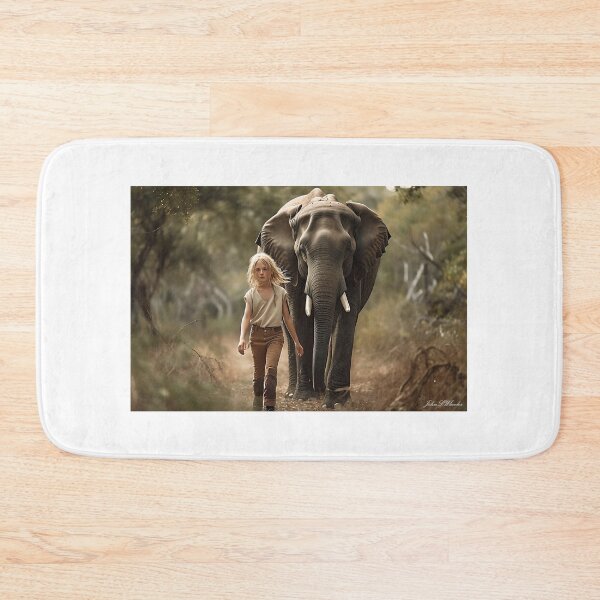 Item preview, An AI image of young girl and a elephant ....... "I have no fear" designed and sold by John L Wheeler.