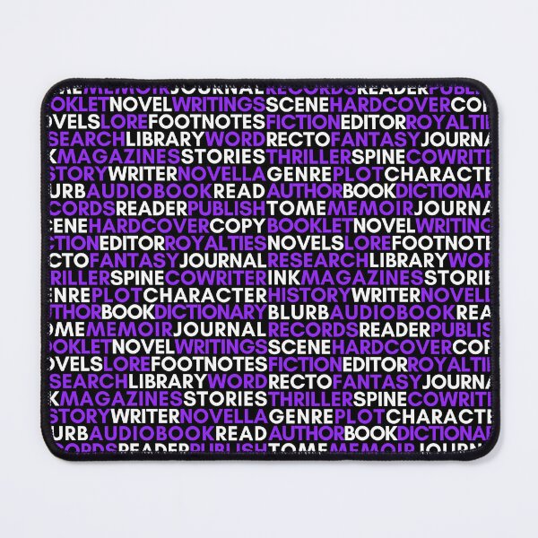 Item preview, Books Author Reader Related Words White and Purple Pattern designed and sold by Suzanne Uchytil.