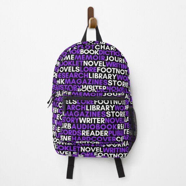Item preview, Books Author Reader Related Words White and Purple Pattern designed and sold by Suzanne Uchytil.