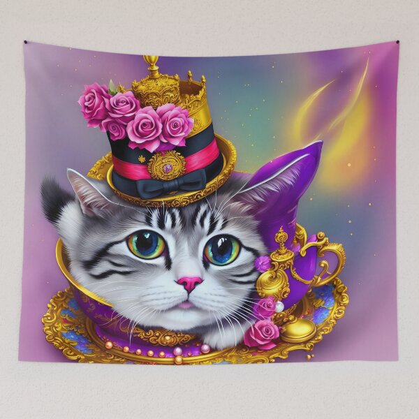 Item preview, Charming and Playful: Fancy Cat Artwork for All Ages designed and sold by beben76.
