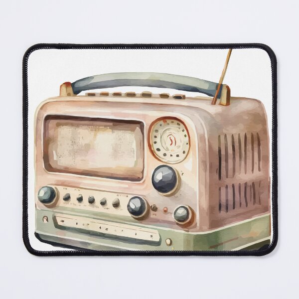 Item preview, A Vintage Portable Radio Watercolor - Old School Cool designed and sold by GVRDesign.
