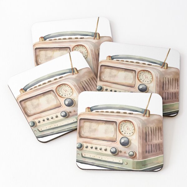 Item preview, A Vintage Portable Radio Watercolor - Old School Cool designed and sold by GVRDesign.