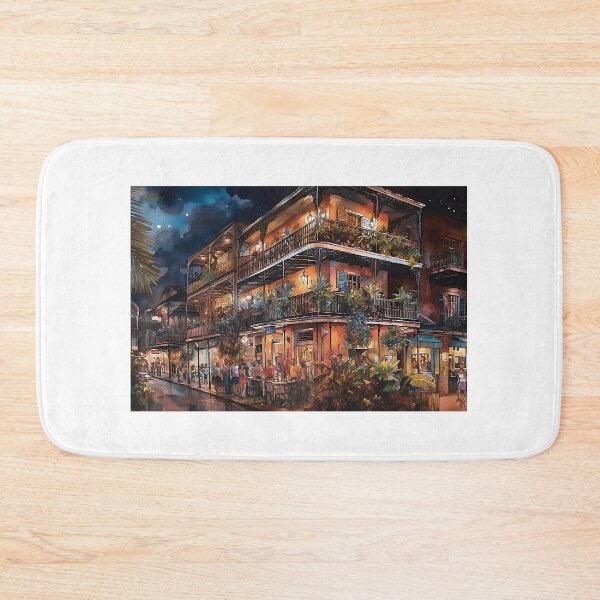 Item preview, A watercolor image created using AI of the French Quarter New Orleans  designed and sold by John L Wheeler.