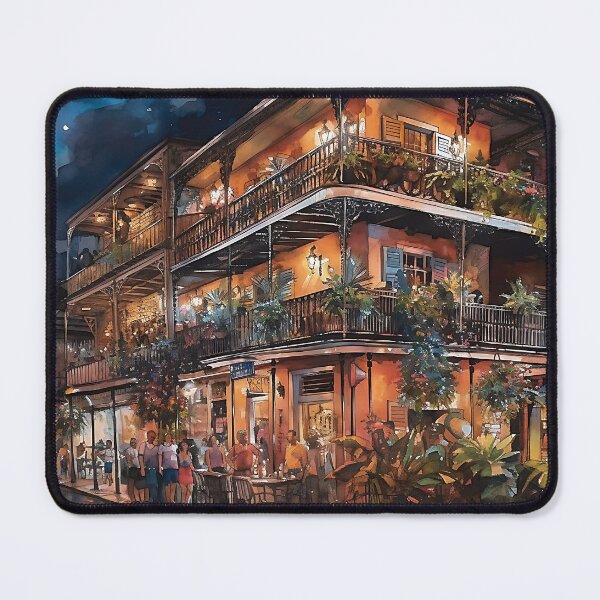 Item preview, A watercolor image created using AI of the French Quarter New Orleans  designed and sold by John L Wheeler.