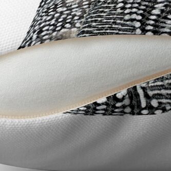 Alternate view of Guinea monochrome feather animal print Throw Pillow