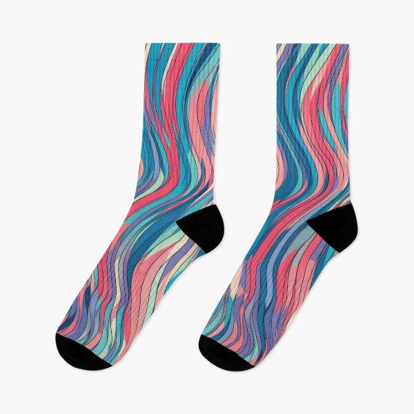 Item preview, Abstract Pink and Blue Wavy Lines 5 designed and sold by ClericDesign.