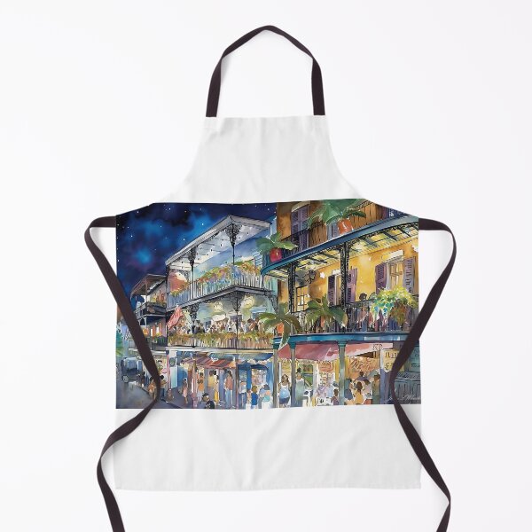 Item preview, A watercolor image created using AI of the French Quarter New Orleans designed and sold by John L Wheeler.