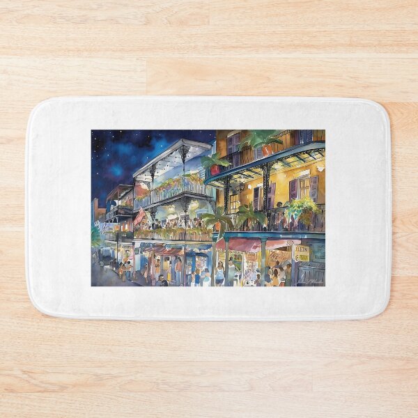 Item preview, A watercolor image created using AI of the French Quarter New Orleans  designed and sold by John L Wheeler.