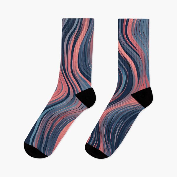 Item preview, Abstract Pink and Blue Wavy Lines 6 designed and sold by ClericDesign.