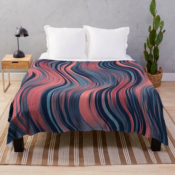 Item preview, Abstract Pink and Blue Wavy Lines 6 designed and sold by ClericDesign.