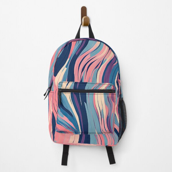 Artikelvorschau, Abstrakte rosa und blaue Wellenlinien 7 entworfen und verkauft von ClericDesign.