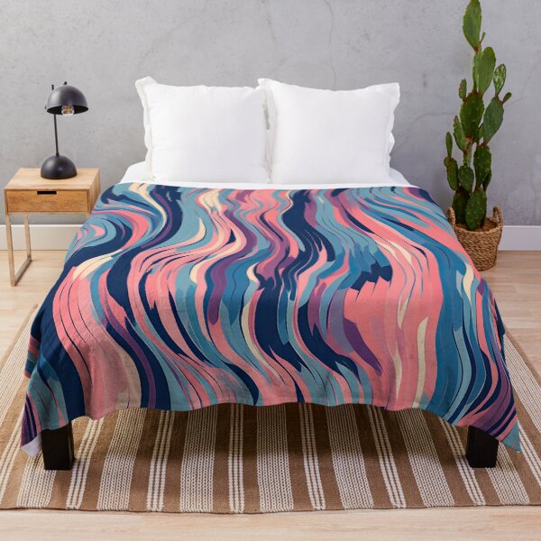 Artikelvorschau, Abstrakte rosa und blaue Wellenlinien 7 entworfen und verkauft von ClericDesign.