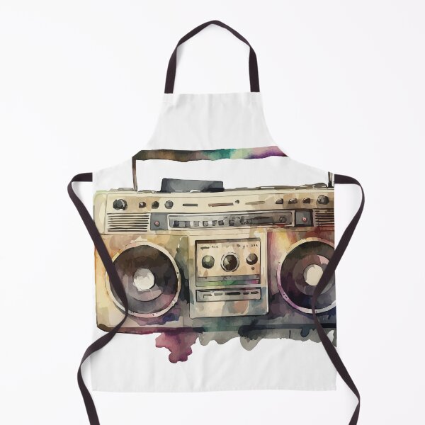 Item preview, A Retro 1980s Boombox Watercolor - Old School Cool designed and sold by GVRDesign.