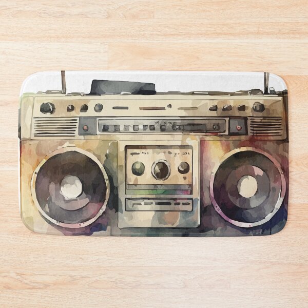 Item preview, A Retro 1980s Boombox Watercolor - Old School Cool designed and sold by GVRDesign.