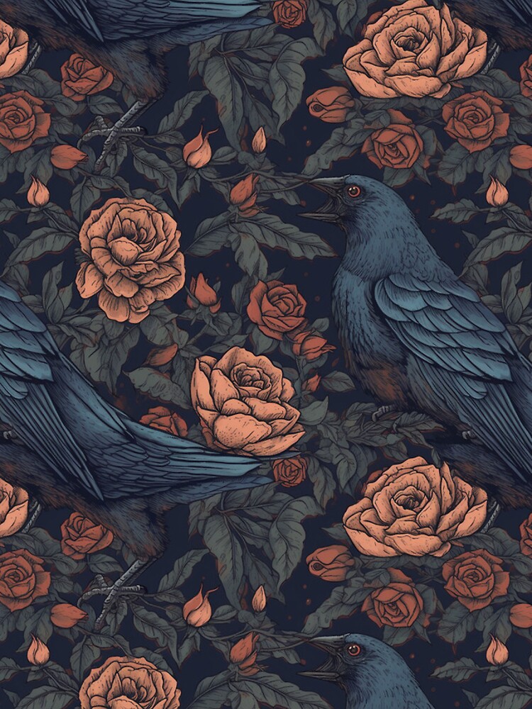 Thumbnail 4 of 4, Samsung Galaxy Phone Case, Crow and Roses designed and sold by Rottopics.