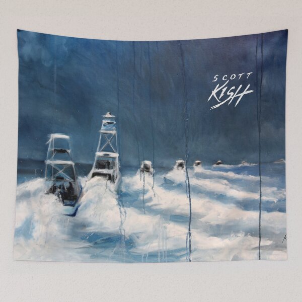 Item preview, Fishing Boats Heading Out to Sea - Painting by Scott Kish designed and sold by Scott Kish.