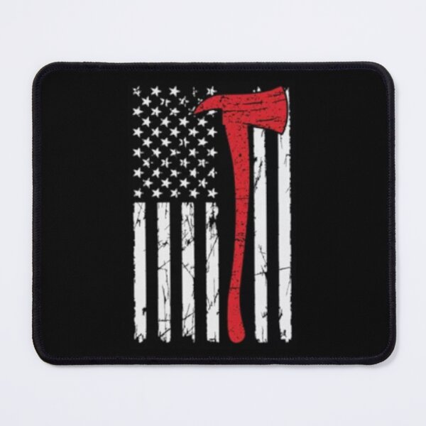 Item preview, USA Firefighter Flag - Thin Red Line Axe designed and sold by RENAGADE4LYF.
