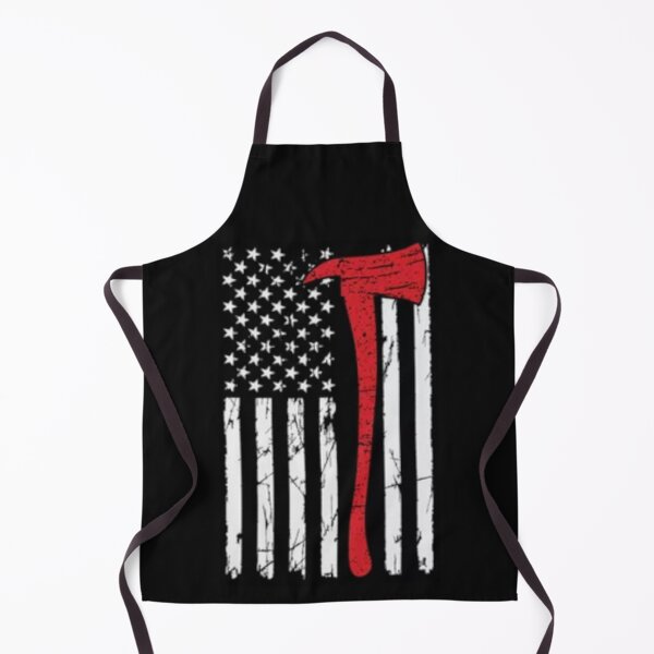 Item preview, USA Firefighter Flag - Thin Red Line Axe designed and sold by RENAGADE4LYF.