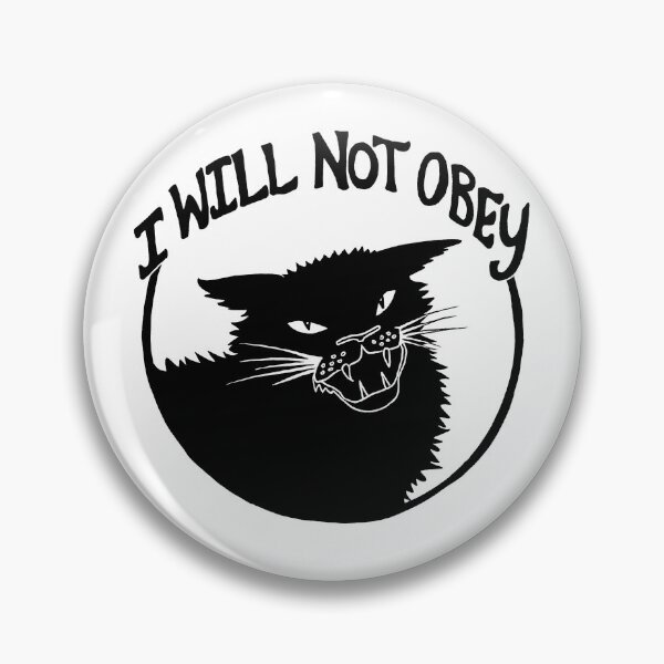 Item preview, Cat will not obey! (black and white) designed and sold by tygersandtea.