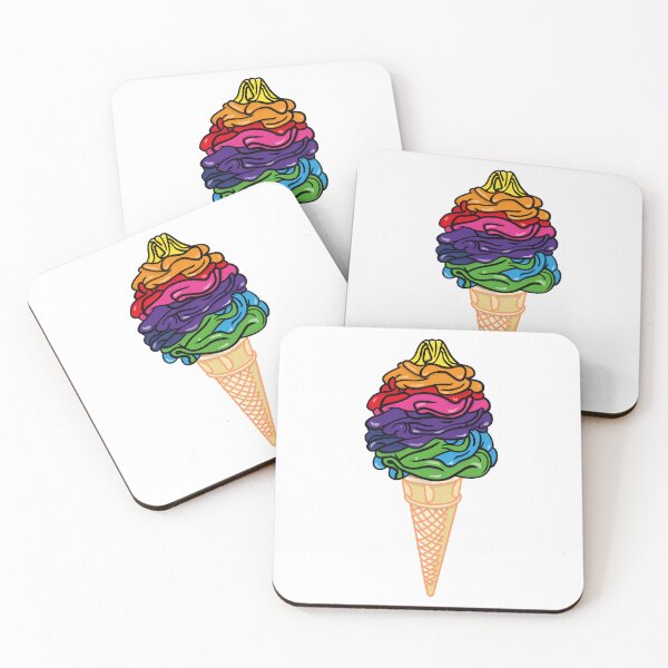 Item preview, Rainbow Soft Serve Whippy Icecream Cone Graphic Art designed and sold by Ciara Shortall.
