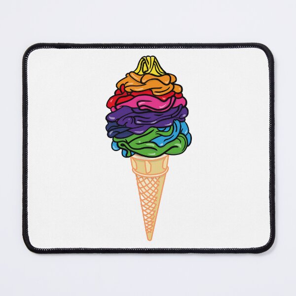 Item preview, Rainbow Soft Serve Whippy Icecream Cone Graphic Art designed and sold by Ciara Shortall.