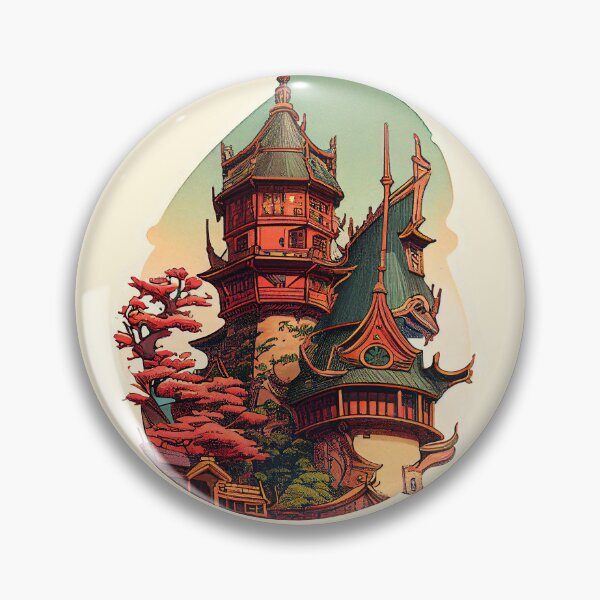 Artikelvorschau, Traditioneller japanischer Fantasy Castle Tower entworfen und verkauft von entwithanaxe.