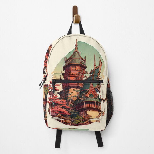 Item preview, Traditional Japanese Fantasy Castle Tower designed and sold by entwithanaxe.