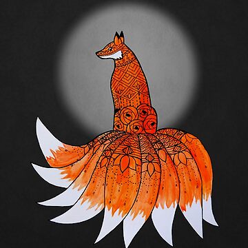 Artwork thumbnail, The Nine-tailed Fox Known as A Kitsune by artsyrobotz