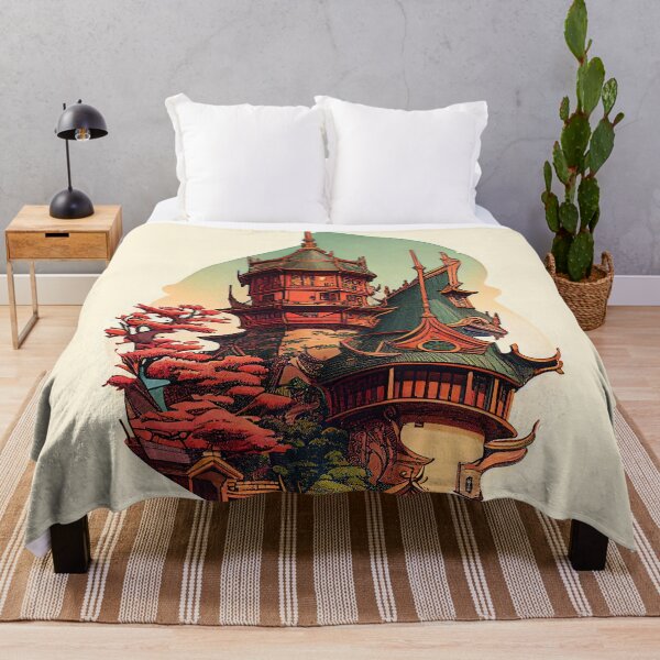 Item preview, Traditional Japanese Fantasy Castle Tower designed and sold by entwithanaxe.