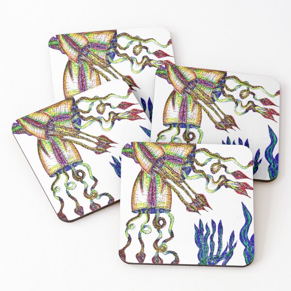 Artikelvorschau, Tintenfisch-Triade entworfen und verkauft von Doodle Mind Journeys.
