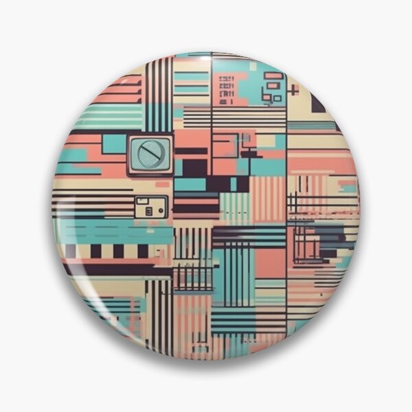 Item preview, Radical Shapes: A Vibrant 90's Art Style Pattern designed and sold by MerikDigital.