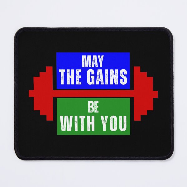Item preview, May The Gains Be With You Motivational Gym Workout designed and sold by MouDantArts.