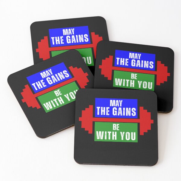 Item preview, May The Gains Be With You Motivational Gym Workout designed and sold by MouDantArts.