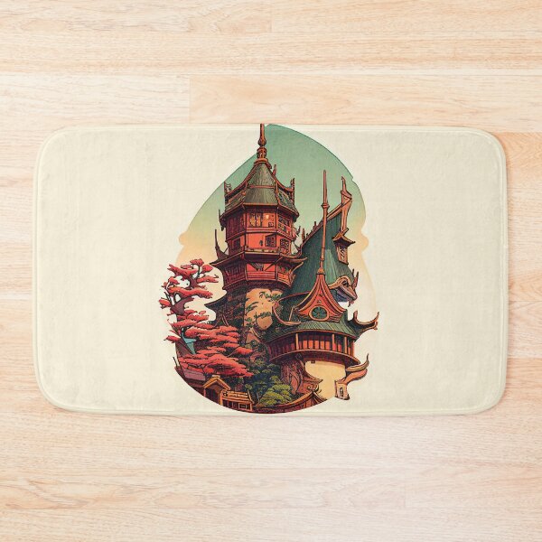 Item preview, Traditional Japanese Fantasy Castle Tower designed and sold by entwithanaxe.