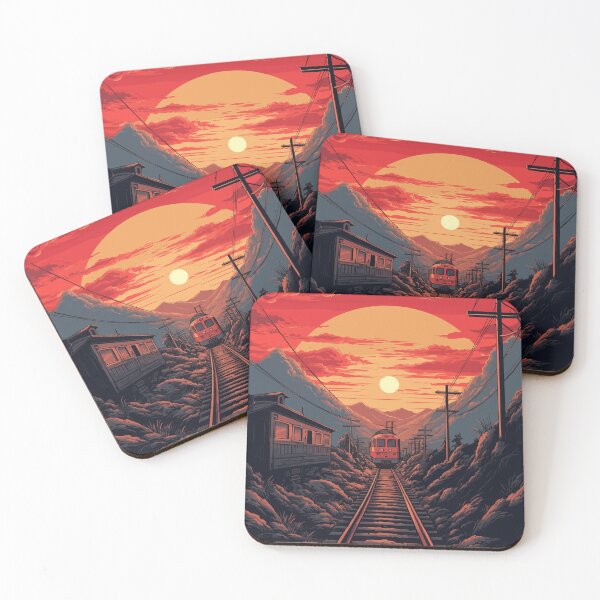 Item preview, Train track at the sunset designed and sold by KMSpace.