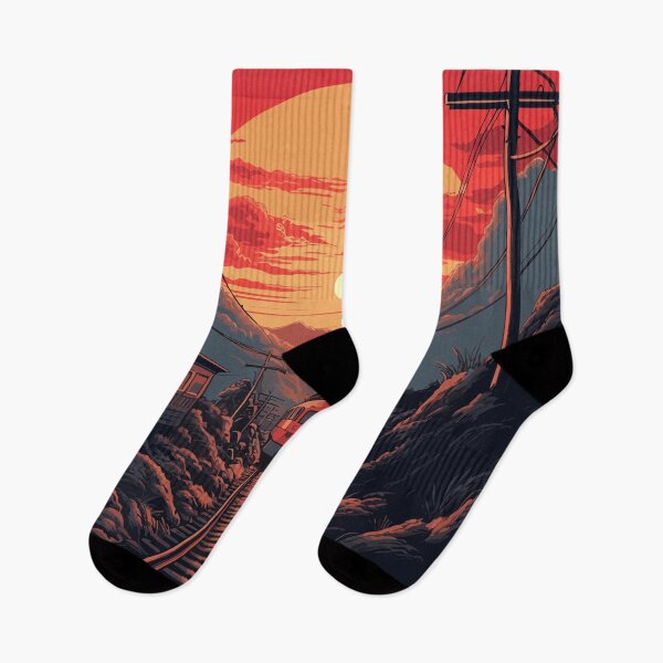 Item preview, Train track at the sunset designed and sold by KMSpace.