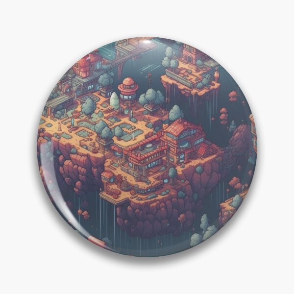 Item preview, Pixel Floating Islands designed and sold by Burts-Beans.