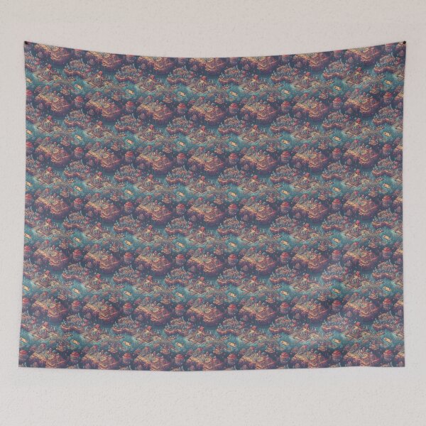 Item preview, Pixel Floating Islands designed and sold by Burts-Beans.