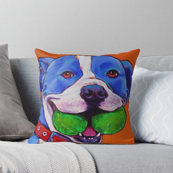 Item preview, Colorful Fun Pitbull with Tennis Balls- J. Whitsell Art designed and sold by Jodywhitsell.