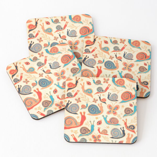 Item preview, Snail convention - red and turquise designed and sold by AprilAppleArt.