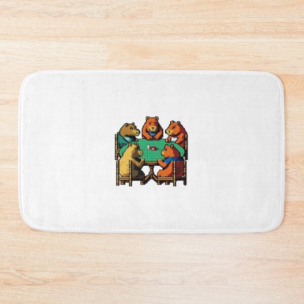 Item preview, Capybara playing poker designed and sold by natthaaekf.