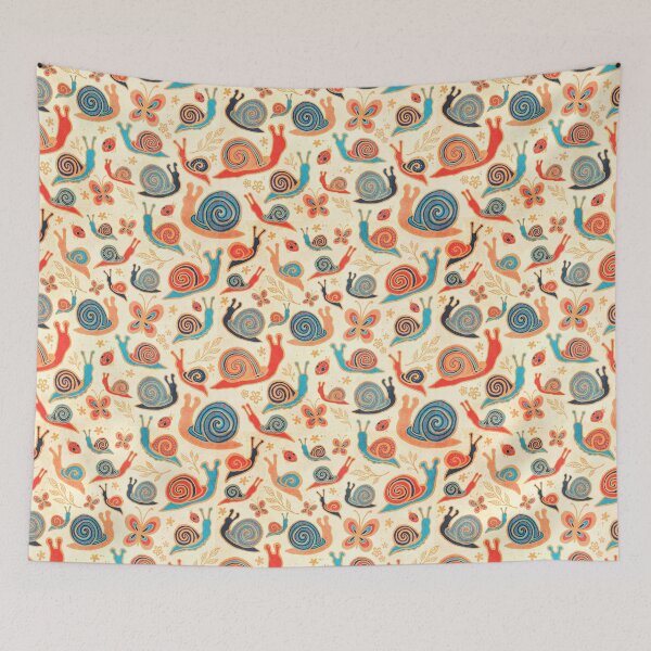 Item preview, Snail convention - red and turquise designed and sold by AprilAppleArt.