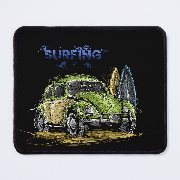 Item preview, Surfing car transportation Scribble Style illustration designed and sold by line13artdesign.
