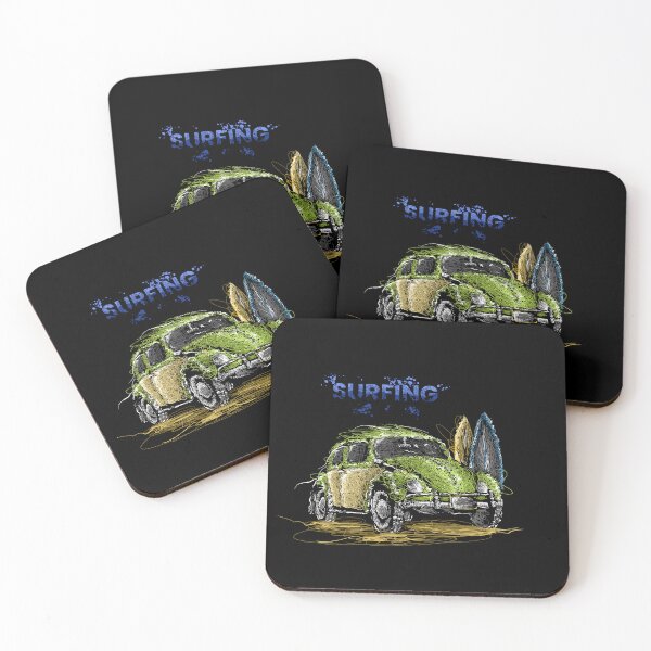 Item preview, Surfing car transportation Scribble Style illustration designed and sold by line13artdesign.