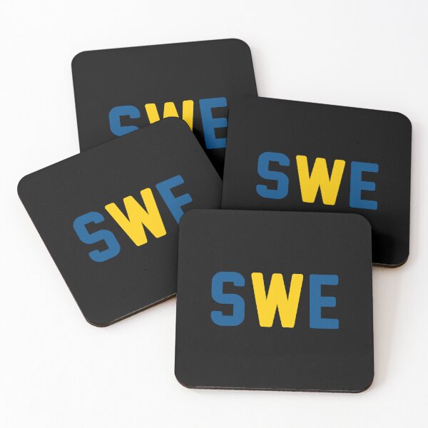 Item preview, SWE (Sweden) Midnight Blue / Tangerine Yellow / Black Background designed and sold by PEK1787.